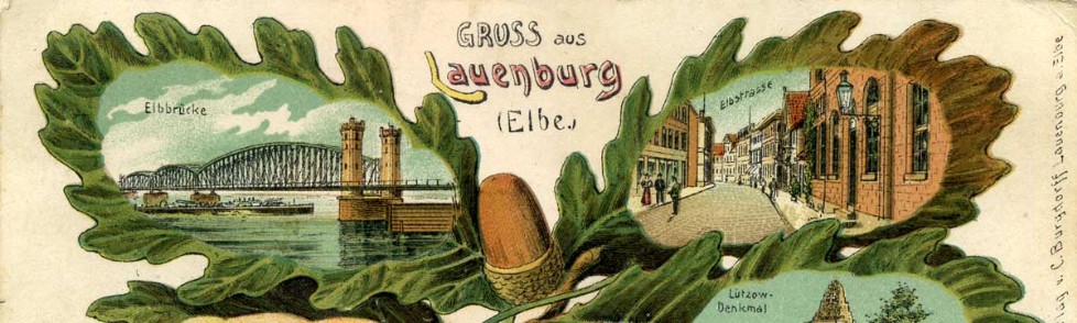 Lauenburg, Kalenderblatt Ansichtskarte, Ausschnitt