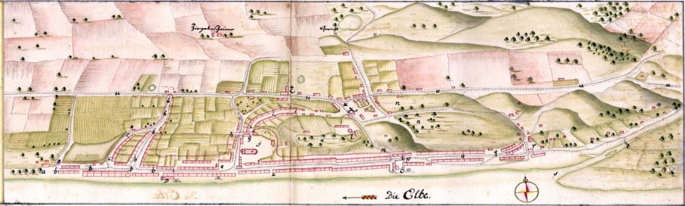 Lauenburg, alter Stadtplan