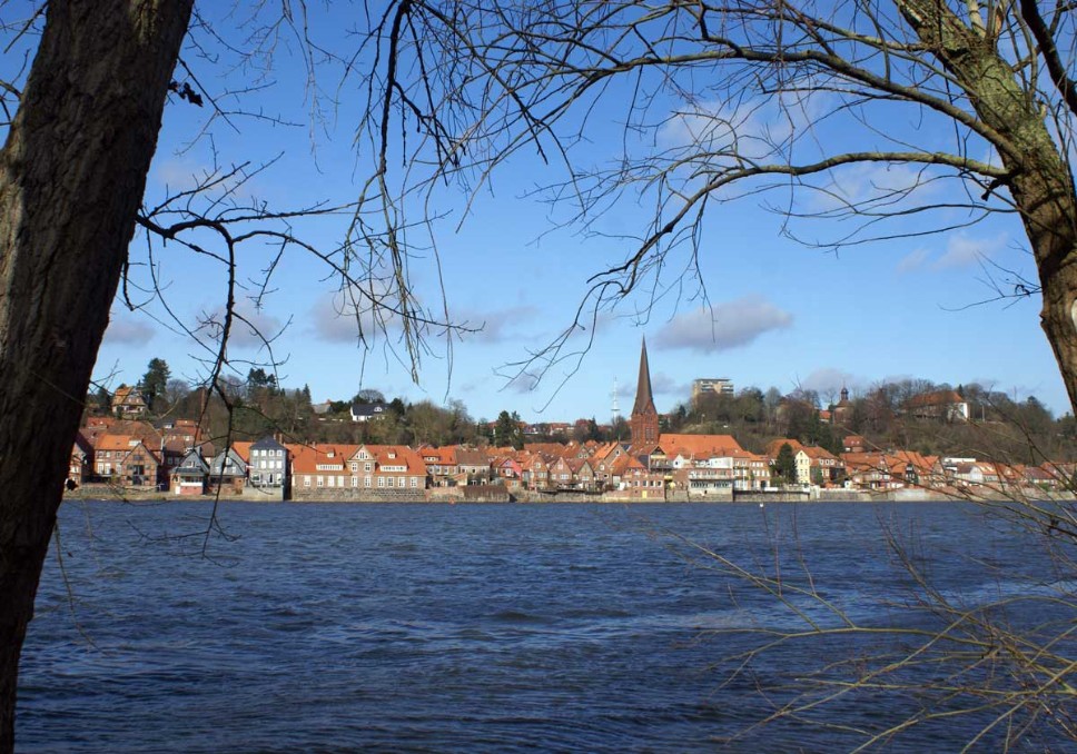 Lauenburg, Panorama im Winter